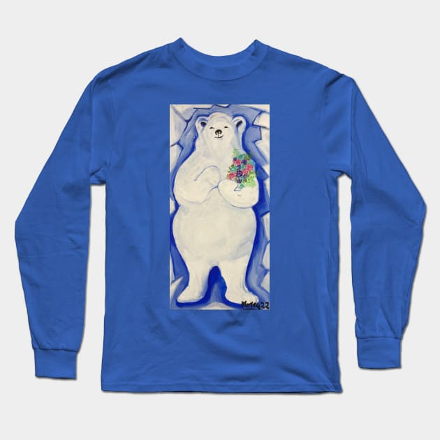 Polar Bear Long Sleeve T-Shirt by Morey Art